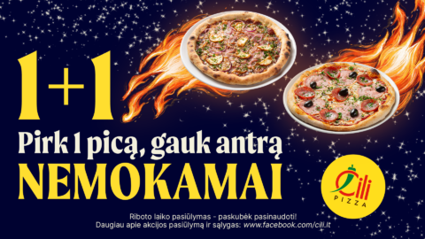 Užsisakykite 30 cm picą– antra nemokamai!