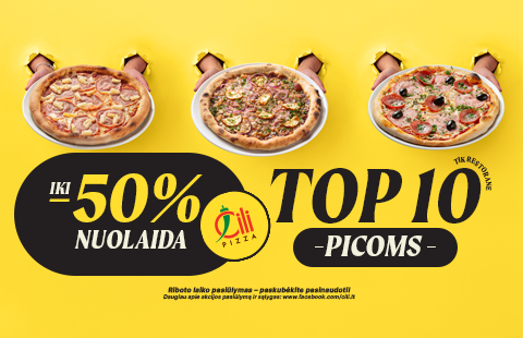 TOP 10 picoms iki -50% nuolaida!