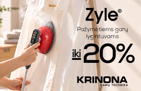 Iki -20% „Zyle“ pažymėtiems garų lygintuvams
