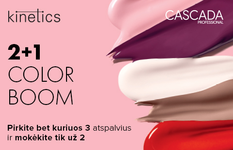 Pirkite bet kuriuos 3 Kinetics nagų lakus ir mokėkite tik už 2!