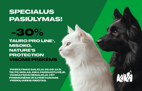 -30% TAURO PRO LINE*, MISOKO ir NATURE’S PROTECTION visoms prekėms