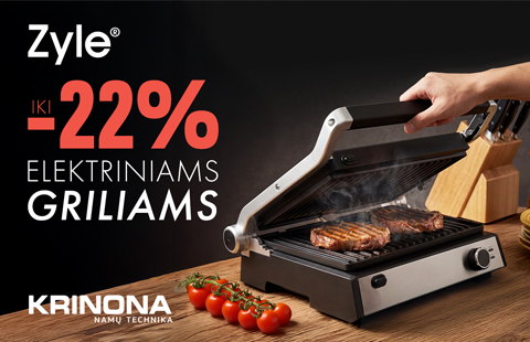 Iki -22% ZYLE elektriniams griliams