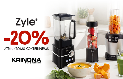 Iki -20% nuolaida pažymėtoms ZYLE kokteilinėms