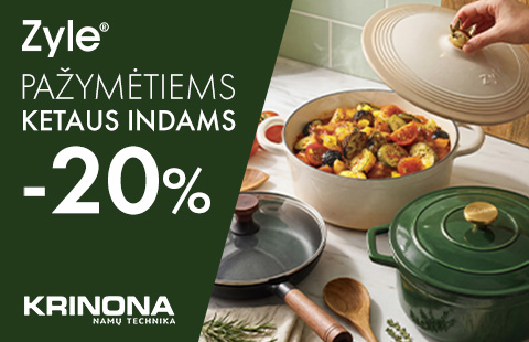 -20% nuolaida pažymėtiems ketaus indams