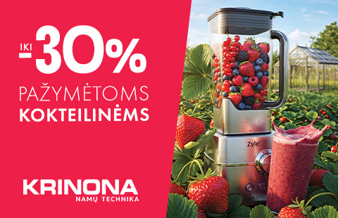 Iki -30% nuolaida pažymėtoms kokteilinėms