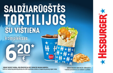 Saldžiarūgštės tortilijos su vištiena kompleksas 6.20 Eur
