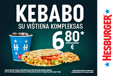Kebabo su vištiena kompleksas 6.80 Eur.*