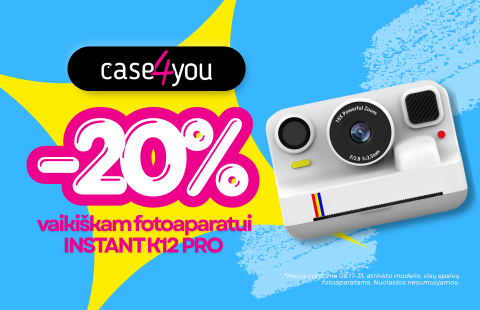 -20% vaikiškam fotoaparatui INSTANT K12 PRO*