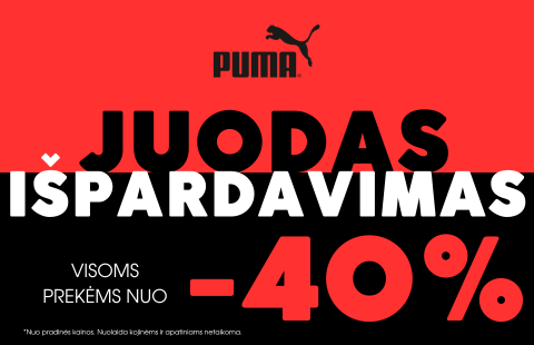 Visoms prekėms nuo -40% nuo pradinės kainos