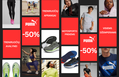 -50% nuolaida nuo pradinės kainos atrinktoms prekėms!