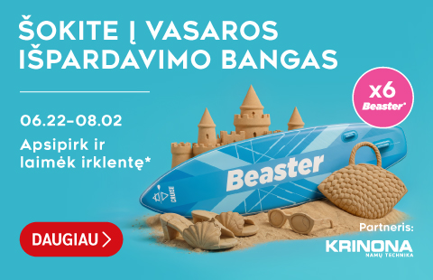 Apsipirk ir laimėk irklentę!