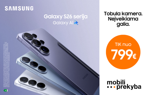 MOBILI PREKYBA | Samsung Galaxy S26 serijos akcija