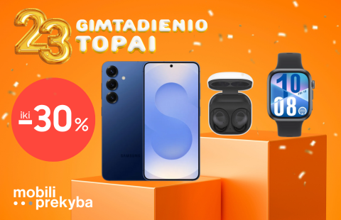 MOBILI PREKYBA | Gimtadienio TOP‘ai
