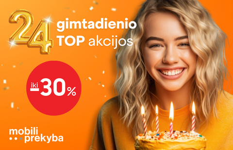 MOBILI PREKYBA | Gimtadienio nuolaidos iki -30%