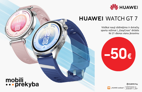 MOBILI PREKYBA | HUAWEI Watch GT7 – tik 249 Eur