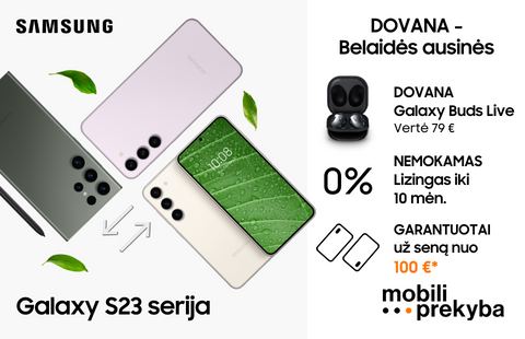 MOBILI PREKYBA | SAMSUNG Galaxy S23 + DOVANOS