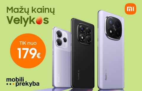 MOBILI PREKYBA | Redmi Note 14 – tik nuo 179 Eur