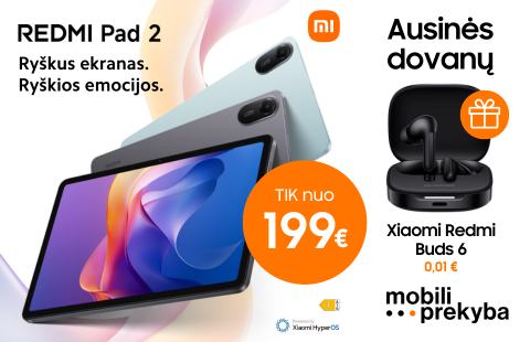 MOBILI PREKYBA | Dovana – Redmi Buds 6 ausinės