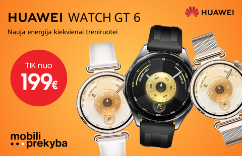 MOBILI PREKYBA | HUAWEI Watch GT6 – tik nuo 199 Eur