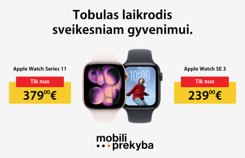 MOBILI PREKYBA | Apple Watch nuo 239 Eur
