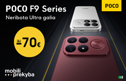 MOBILI PREKYBA | POCO F9 serija – nuo 759 Eur