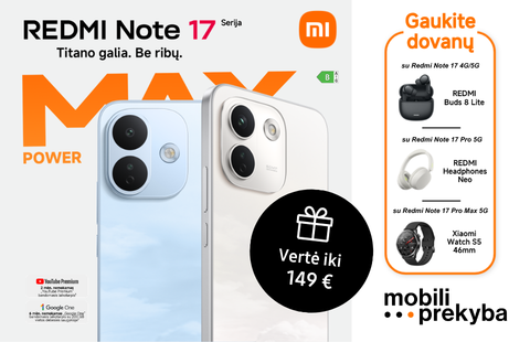 MOBILI PREKYBA | Dovana – Xiaomi ausinės arba laikrodis