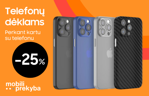 MOBILI PREKYBA | Telefonų dėkliukams -25%