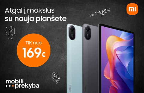 MOBILI PREKYBA | Xiaomi planšetės nuo 169 Eur
