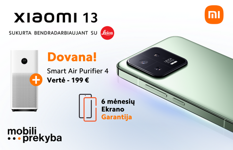 MOBILI PREKYBA | XIAOMI 13 5G + Dovana: Oro valytuvas