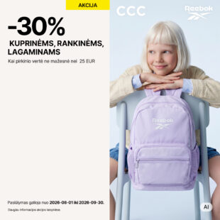 -30% NUOLAIDA KUPRINĖMS, RANKINĖMS, LAGAMINAMS